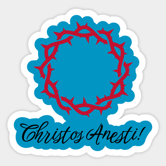 Christos Anesti! Christ is risen! Sticker by Designs by Eliane